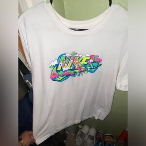 White graphic Nike Tee”